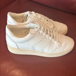 Oasis Society White Leather Sneakers